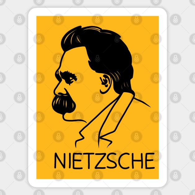 Friedrich Nietzsche Sticker by valentinahramov